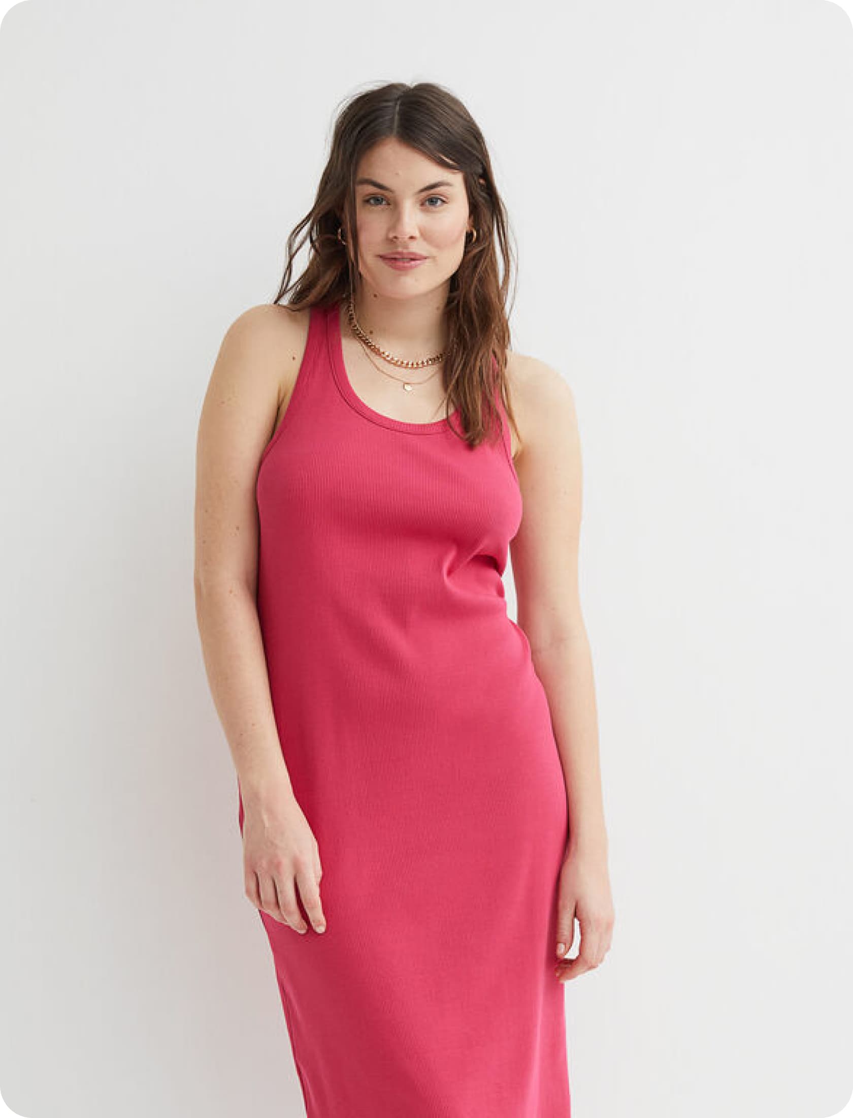 Ribbed Jersey Dress